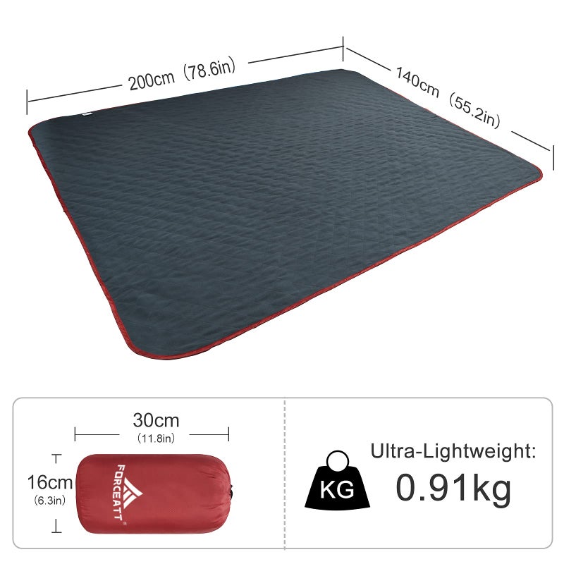 Forceatt Camping Blanket, 79" X 57" Large Outdoor Blanket, Sandproof, Waterproof for Outdoor Festivals, Beaches, Picnics, Stadiumï¼ŒCamping, Parks, Hiking, Travel, Family Suitable for 4 Seasons. - Image 2